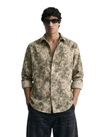 The Indian Garage Co Mens Regular Fit Printed Cutaway Collar Full Sleeves Sweater