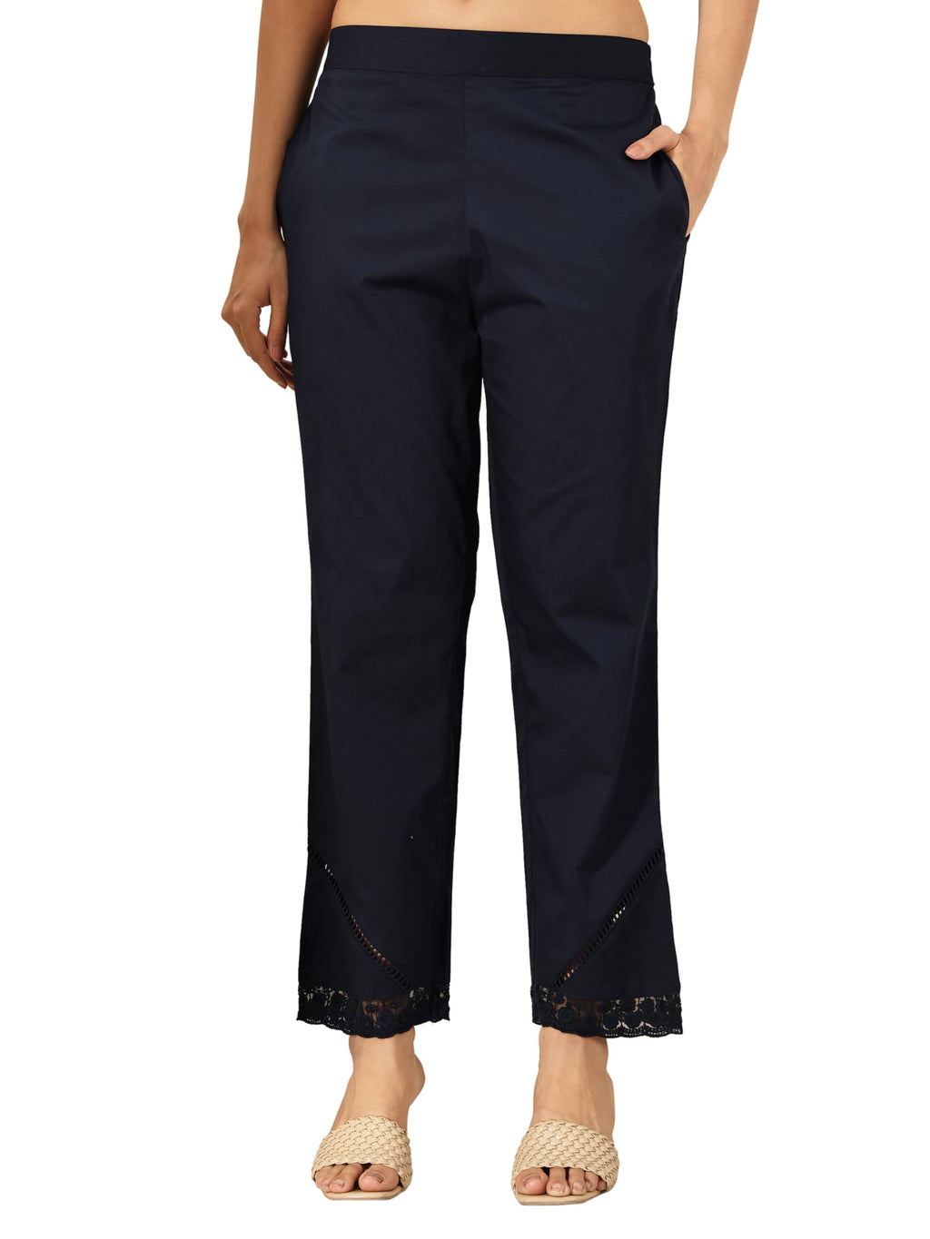 Libas WomenS Regular Trousers (Pl1636 Blue