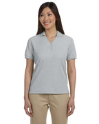 Ladies Pima Piqu Y-collar Polo - WHITE - XS(D0102H7Y7c2)