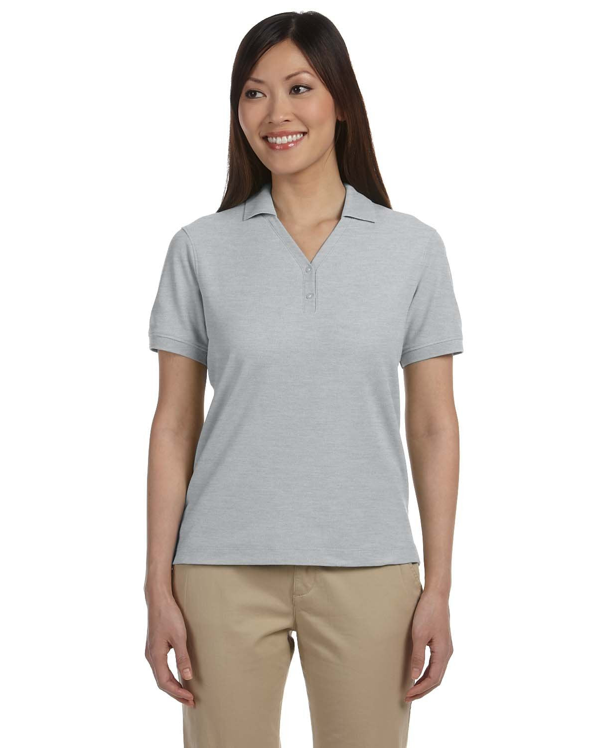 Ladies Pima Piqu Y-collar Polo - WHITE - XS(D0102H7Y7c2)
