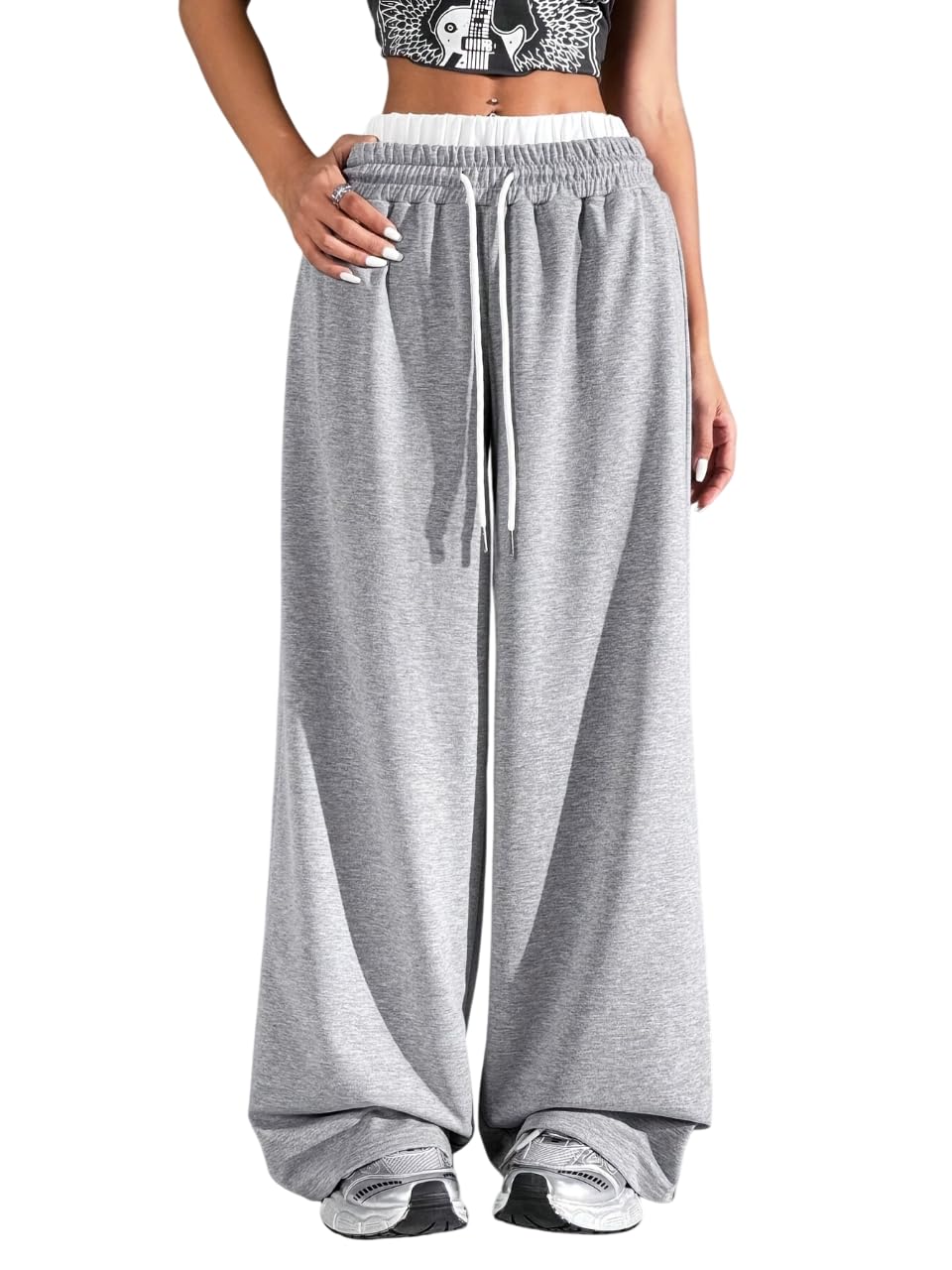 Dockstreet Loose Open Bottom Joggers/Loose Soft Casual Lowers/Casual Extra Open Bottom Lower Cotton For Womenii Open Bottom Iiwm 40