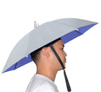 NEW-Vi Umbrella Hat, 25 inch Hands Free Umbrella Cap for Adults and Kids, Fishing Golf Gardening Sunshade Outdoor Headwear (Silv