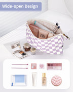 Narwey Small Makeup Bag for Purse Travel Makeup Pouch Cosmetic Bag Zipper Pouch Bags for Women