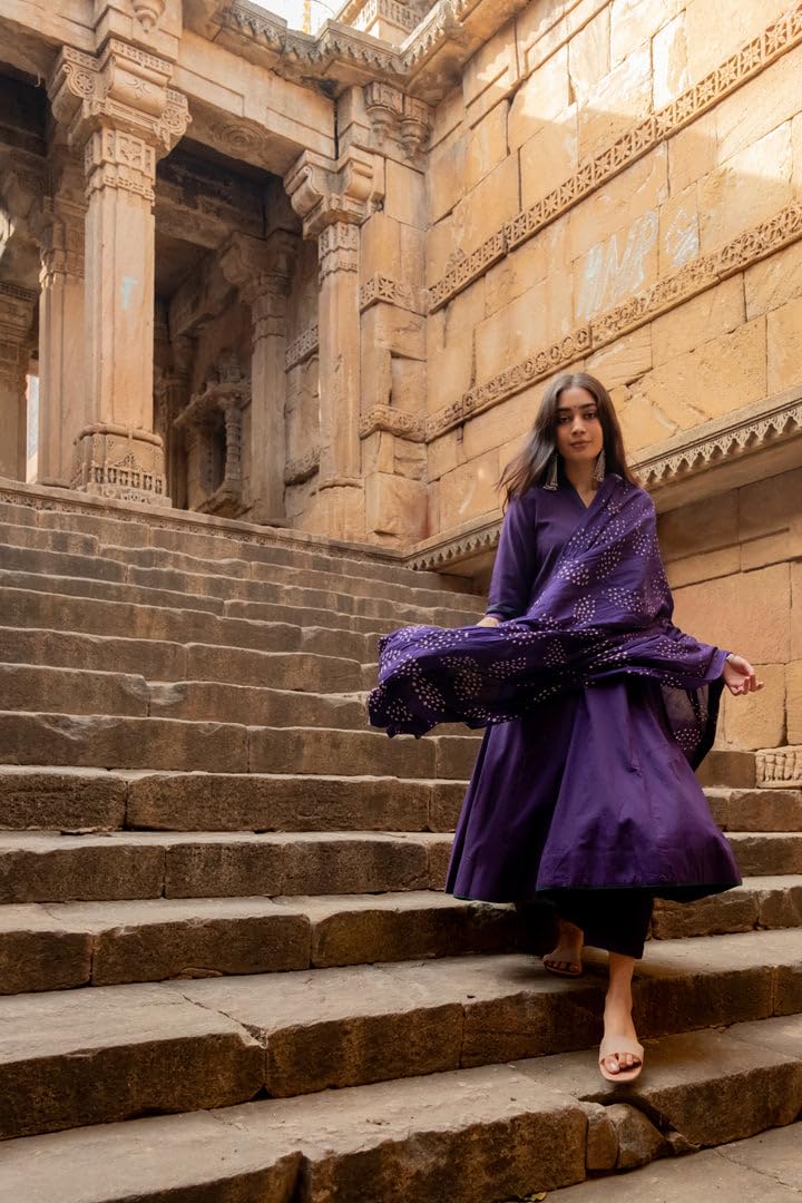 ANNI DESIGNER Women s Kurta with Trousers and Dupatta, Begani, L