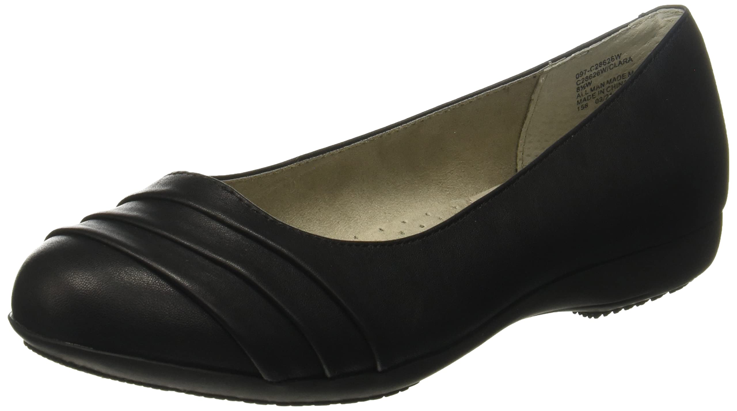 cLIFFS BY WHITE MOUNTAIN clara Womens Ballet Flat, BlackBurnishedSmooth, 65 M
