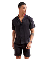 The Indian Garage Co Mens Regular Fit Solid Textured and Co-ords Set