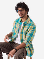 The Souled Store Checks: Scuba Dive Men and Boys Long Sleeve Button Front 100% Cotton Relaxed Fit Shirts Multicolour