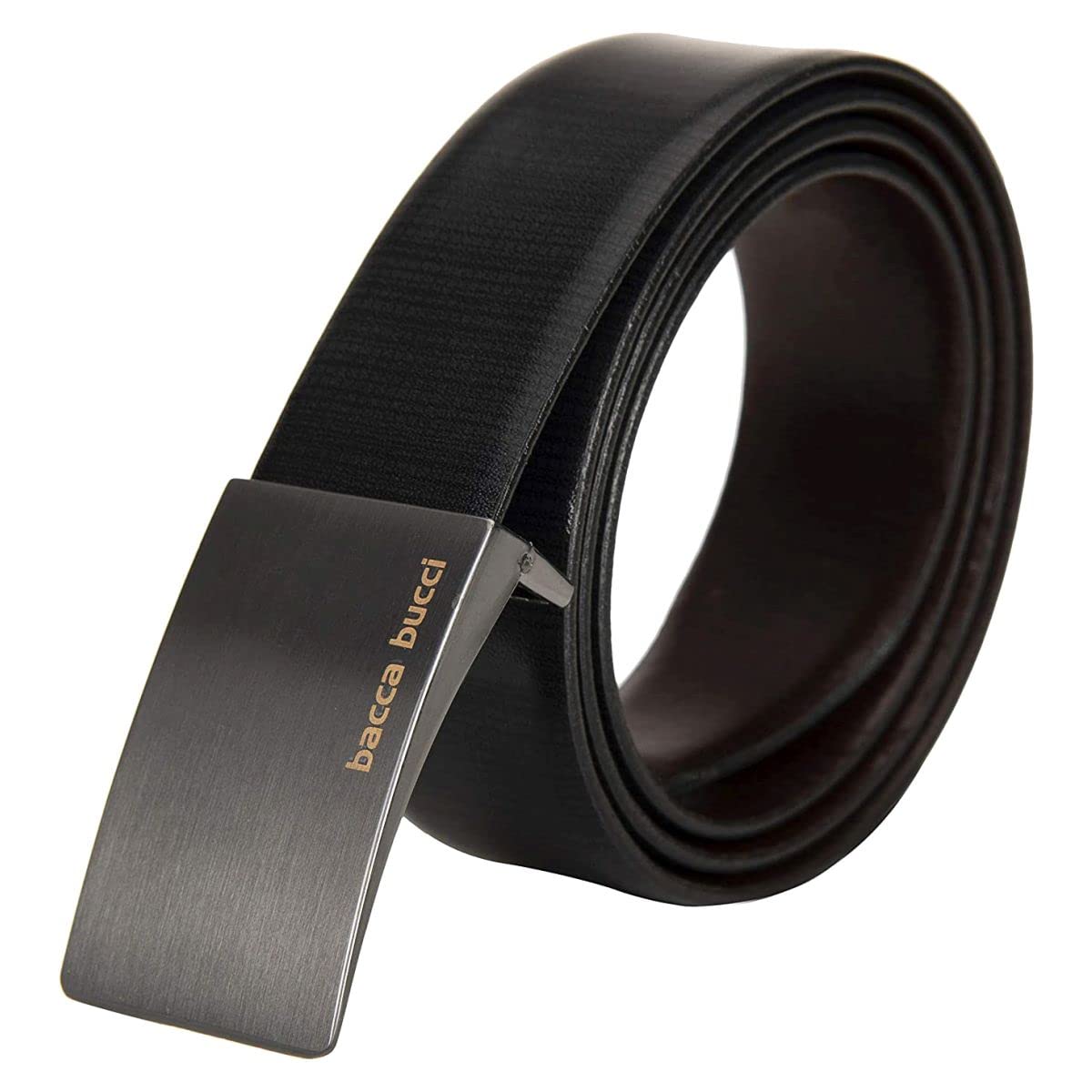Bacca Bucci Formal Leather Belt With NickelFree BuckleStylish & Versatile For Men Black & Brown 32-34