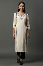 Aurelia WomenS Viscose Regular Kurta (24Fea15104_Beige