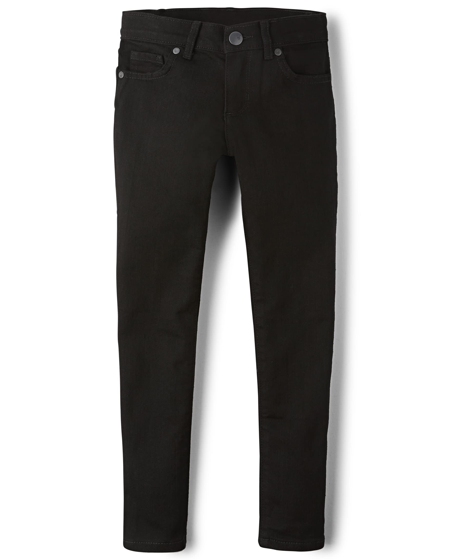 The Children's Place Girls Super Skinny Jeans,Black Wash Single,16
