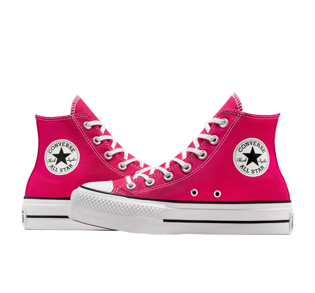 Converse Women's Chuck Taylor All Star Lift Platform Sneakers, Cerise Pink/White/Black, 7.5 Medium US