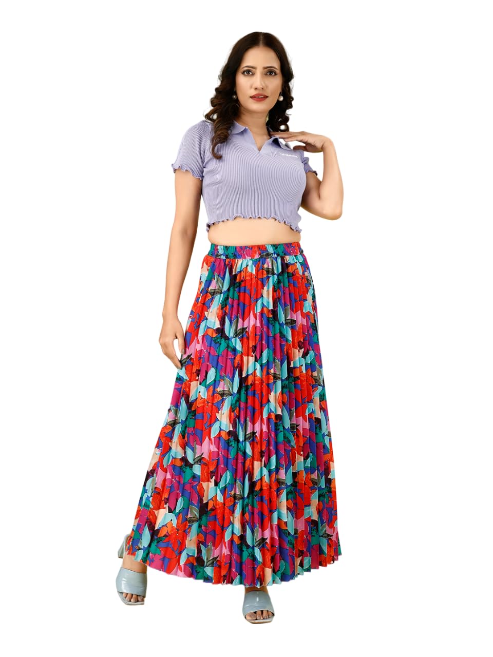 Kzully Crepe Western WomenS Skirts Multicolour