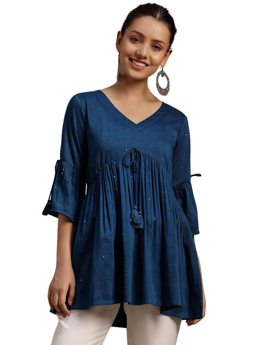Libas WomenS Regular Kurti (29153_Blue