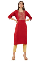 Soch Women Maroon Rayon Kurta