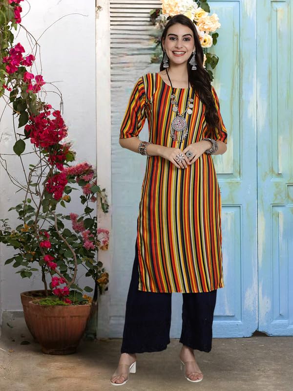 Pinkmint WomenS Crepe Kurti For WomenS Ethnic Printed Kurti For WomenS (Pack Of 5)