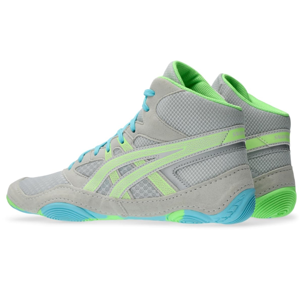 ASICS Men's Snapdown 4 Wrestling Shoes, 9, Glacier Grey/Lime Burst