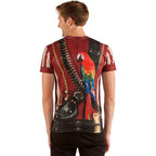 Faux Real Men's Halloween 3D Photo-Realistic Short Sleeve T-Shirt, Swashbuckler Pirate, Large