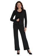 Leriya Fashion 3-Piece Blazer Set for Women (XL, Black)