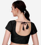 Pujia Mills Womens Silk Solid Short Sleeve Blouse