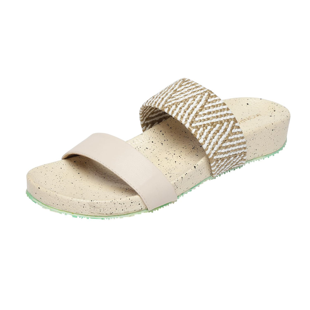 MONROW Fancy and Stylish Trendy and Lightweight Casual Regularwear Vegan Flats For Women and Girls Cream 6UK 6