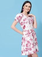 Oomph! WomenS Crepe Sheath Mini Dress (Md658_Pink