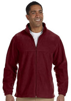 Mens 8 oz Full-Zip Fleece - BLAcK - 5XL(D0102H76U48)