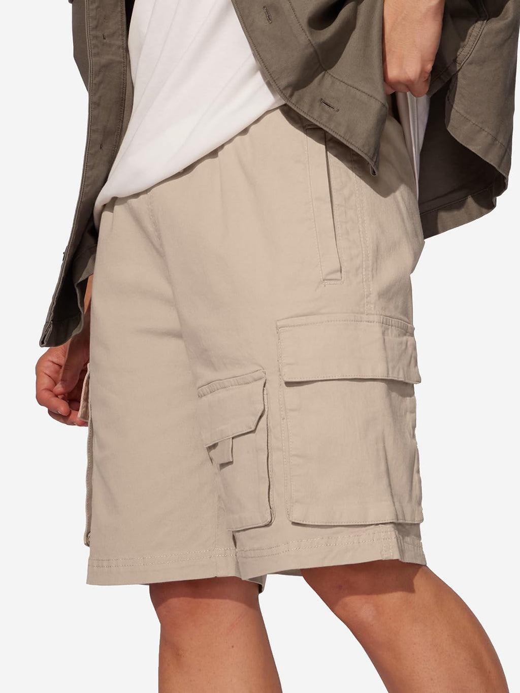 The Souled Store Solids: Beige Men and Boys Cargo Short
