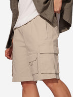 The Souled Store Solids: Beige Men and Boys Cargo Short