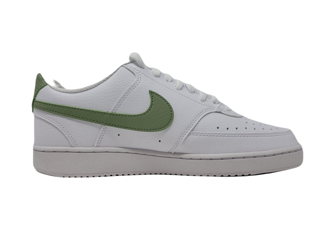Nike Men's Court Vision Low-Top Sneakers, White Green Oil Medium Olive, 11.5
