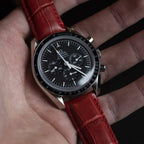 18mm Crimson Red - BARTON Alligator Grain - Quick Release Leather Watch Bands
