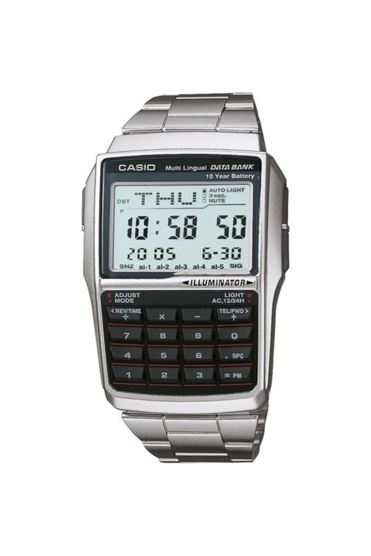 Casio General Men's Watches Data Bank DBC-32D-1ADF - WW, Grey/Silver