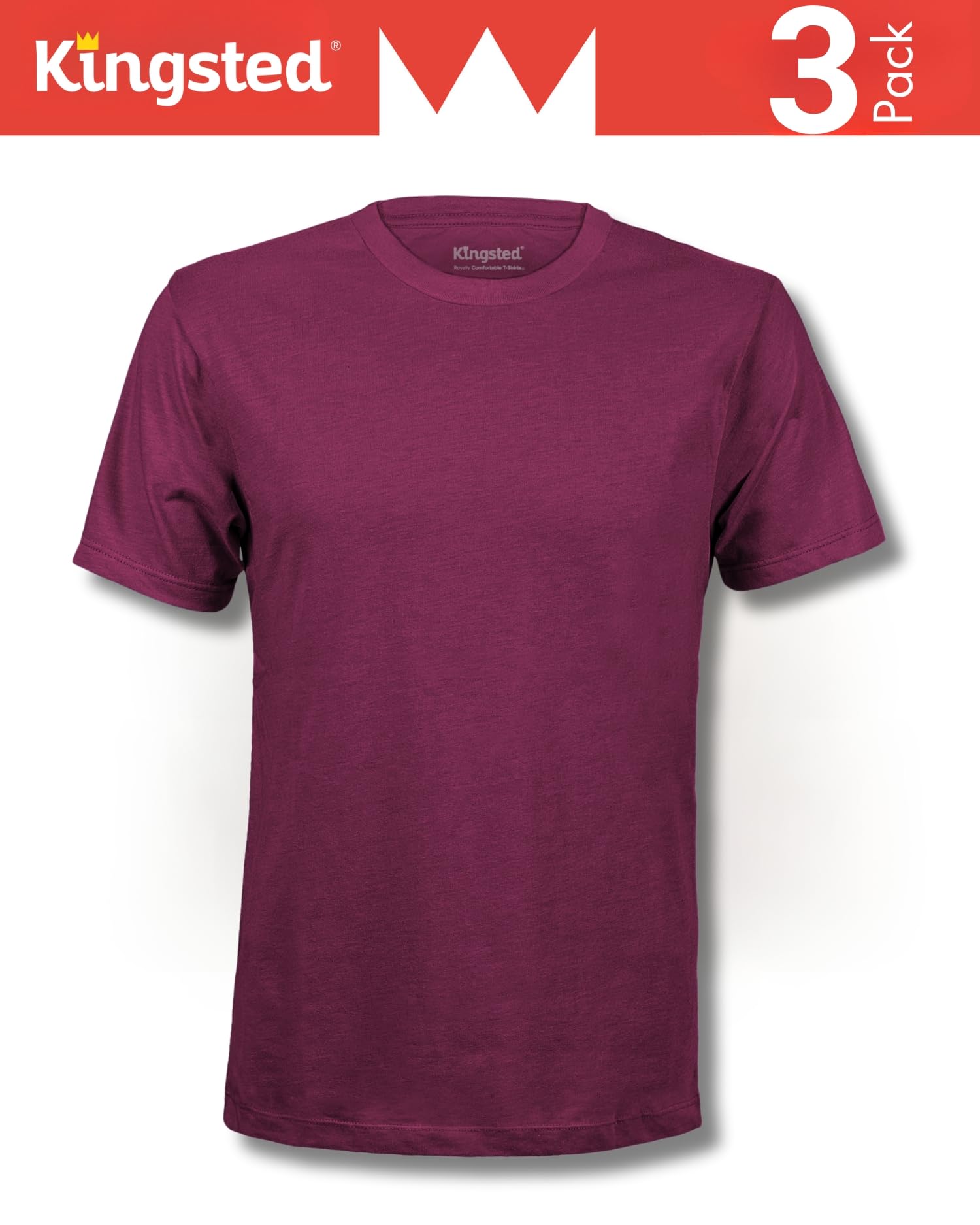 Kingsted Men's T-Shirts - Royally Comfortable - Super Soft Cotton Blend - Short Sleeve Tagless Crewneck - Plain Colored Classic