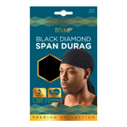 Titan Sport Black Diamond Span-Durag, Black 1 ea