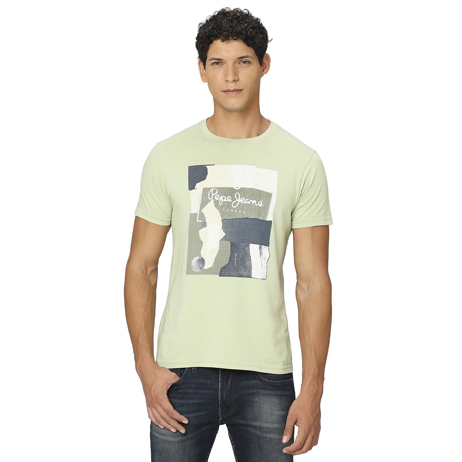 Pepe Jeans MenS Slim Fit T-Shirt (Pm509293_Coriander Green_Light
