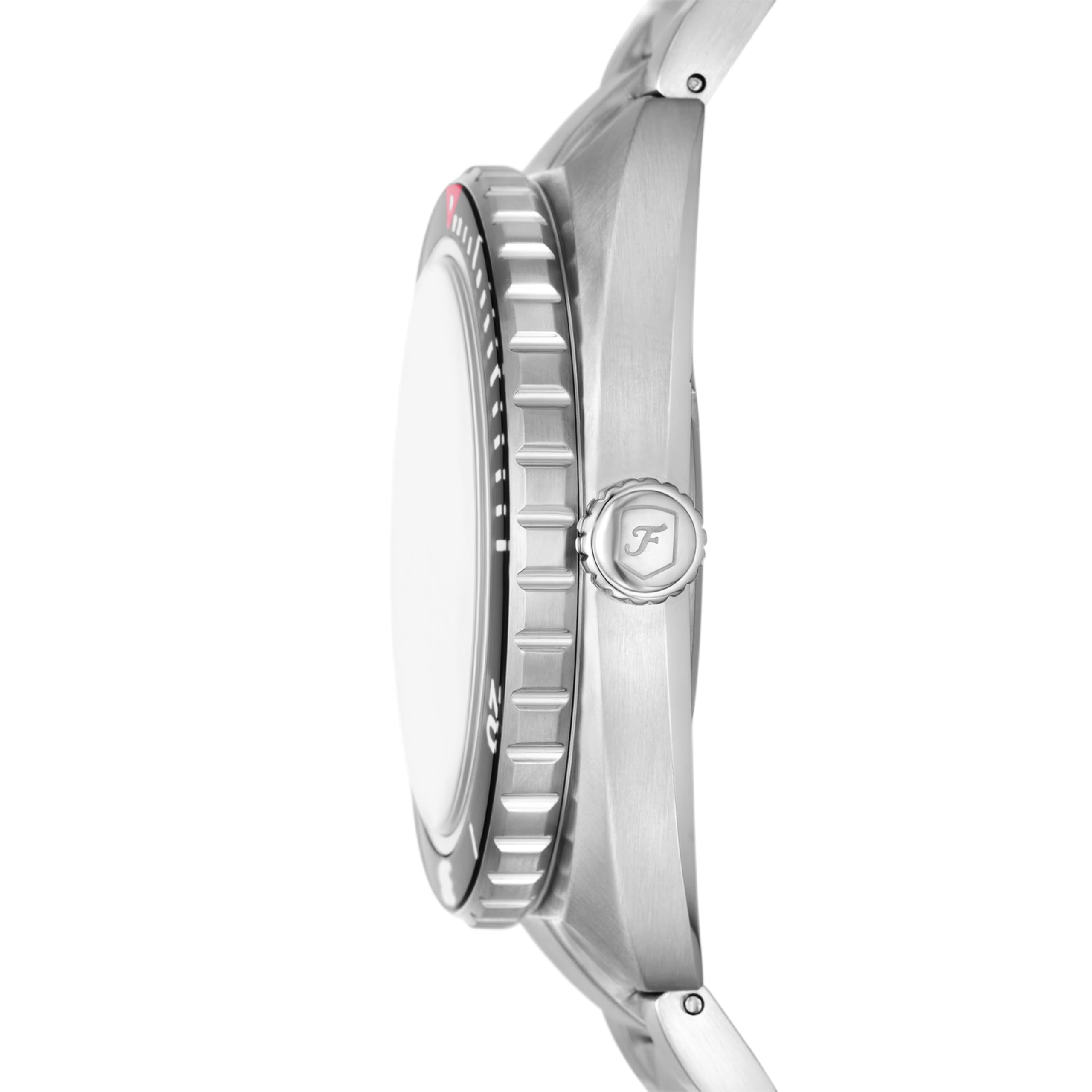 Fossil Men's Breaker Quartz Stainless Steel Three-Hand Watch, Color: Silver (Model: FS6063)