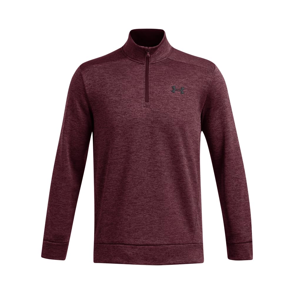 Under Armour Men's Armour Fleece Twist Quarter Zip, (600) Dark Maroon / / Black, Medium