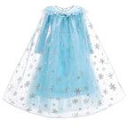 REXREII Girls Frozen Elsa Princess Dress Long Sleeves Halloween Costume Christmas Birthday Evening Party Ball Gown w/Accessories