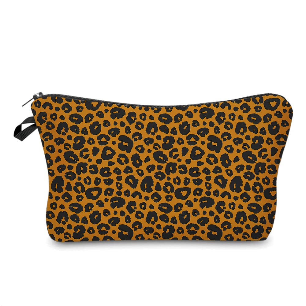 Cosmetic Bags for Women Small Leopard Makeup Bag for Purse Travel Toiletry Bag Accessories Organizer Zipper Pouch Gift Idea