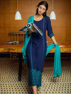 Gosriki Women Kurta, Palazzo & Dupatta