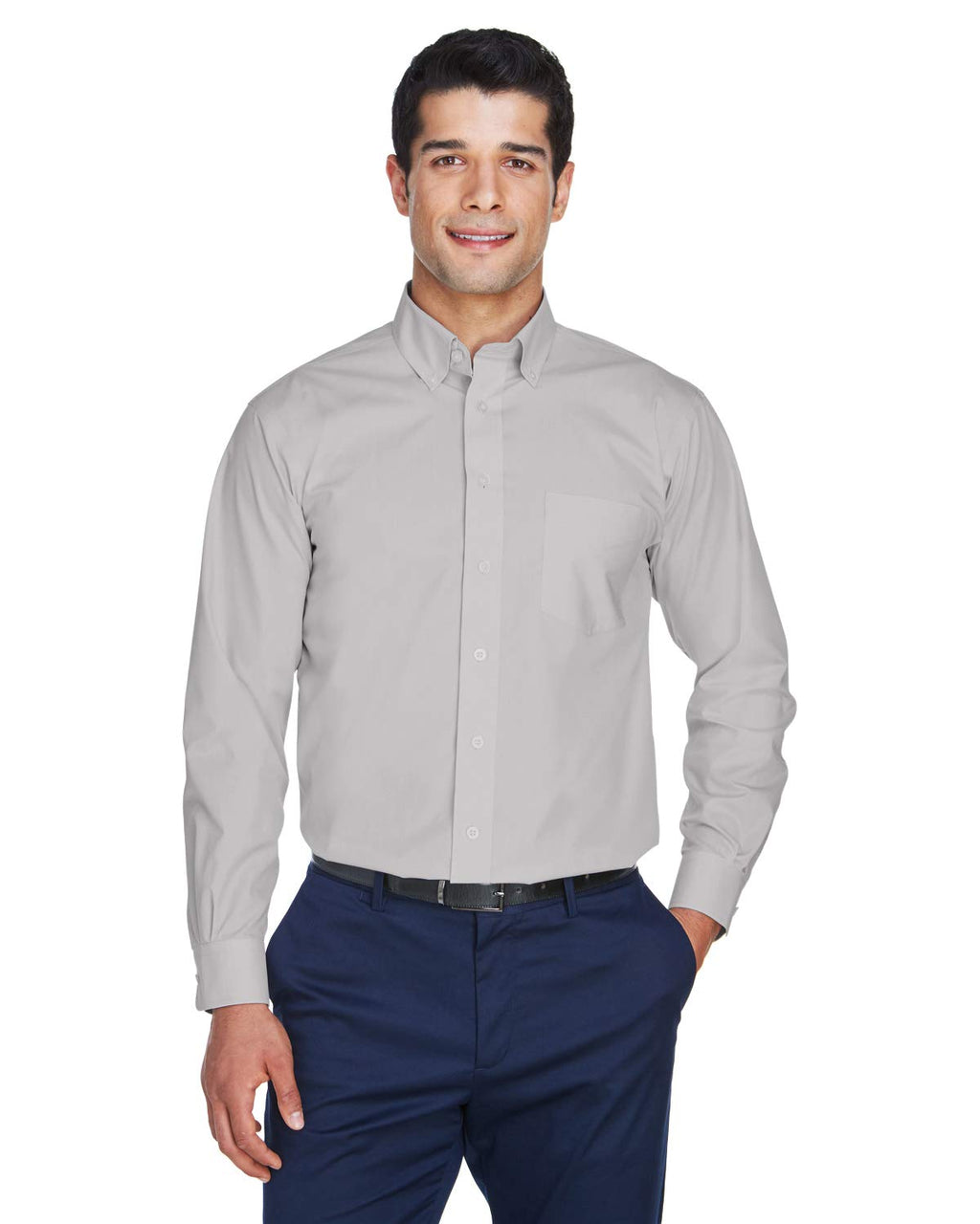 Mens crown Woven collectionSolid Broadcloth - WHITE - 5XL(D0102H76Z8T)