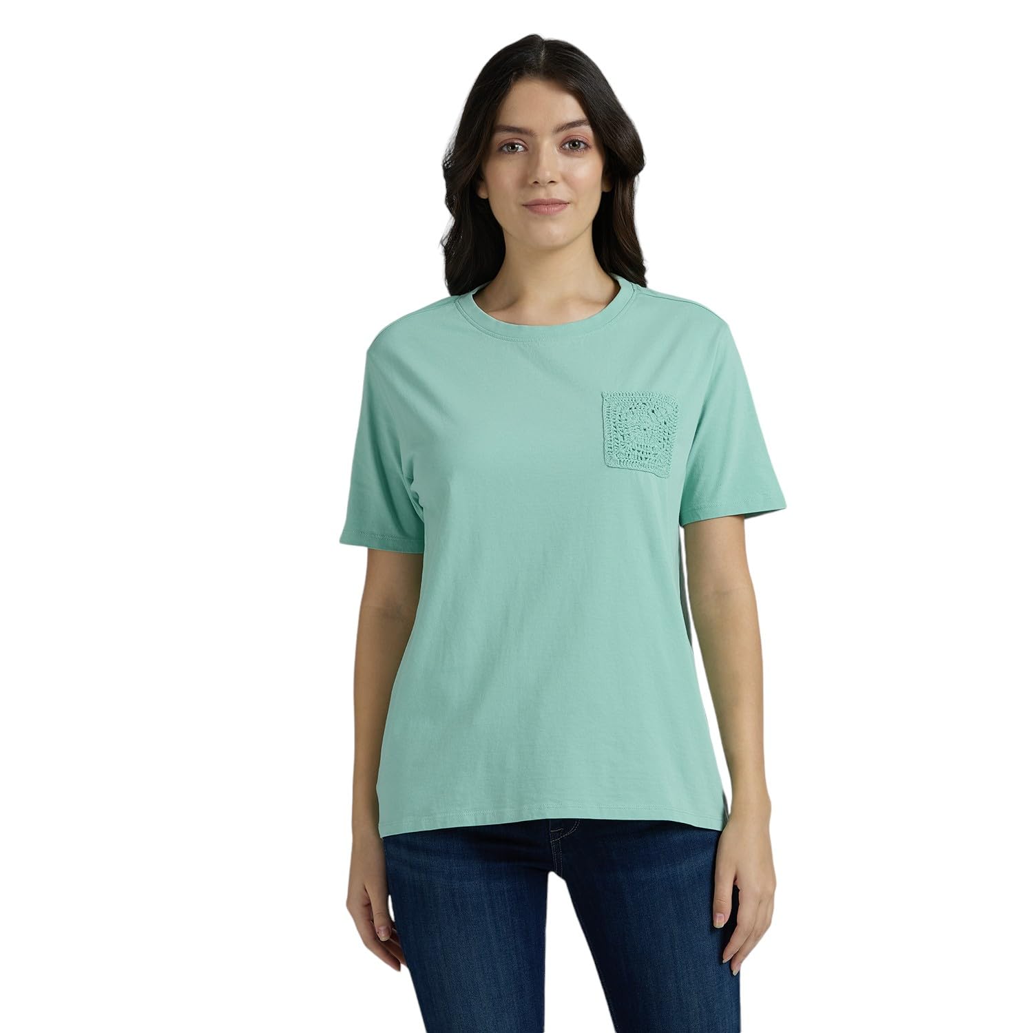 Pepe Jeans WomenS Regular Fit T-Shirt (Pl506083_Light Green
