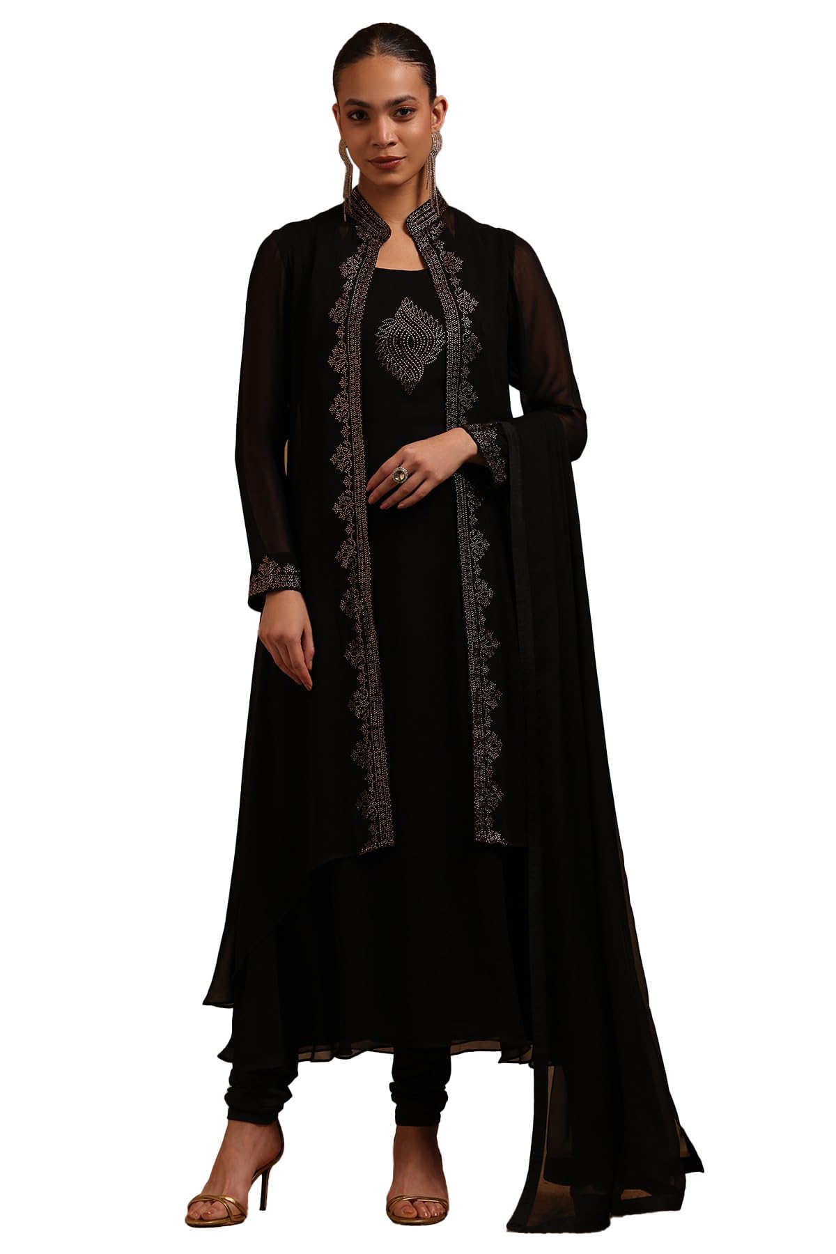 Soch Women Georgette Embellished Salwar Suit Set