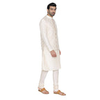 Manyavar Mens Silk Kurta Pyjama with Waist Coat