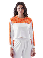 The Souled Store Original Orange Racer Women Oversized Cropped T-Shirts