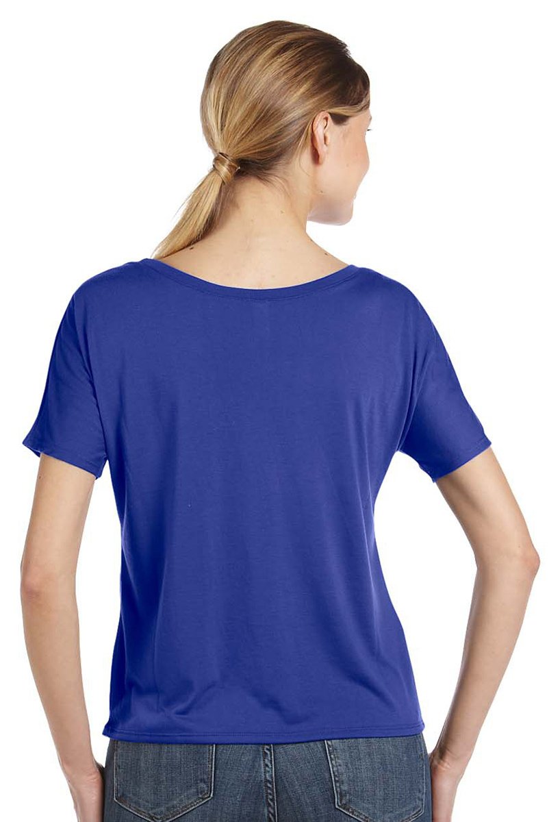 Ladies Slouchy T-Shirt - WHITE MARBLE - S(D0102H7W5J6)