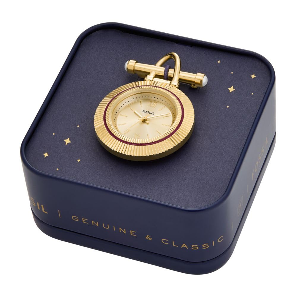 Fossil Women's Scarlette Three-Hand Gold-Tone Stainless Steel Watch Brooch