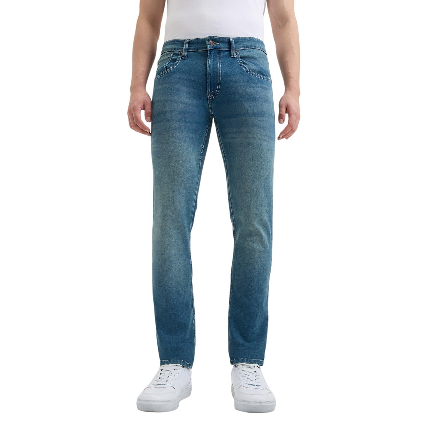 Pepe Jeans MenS Mid Rise Slim Jeans (Pm208935G223_Med Used_Blue, 34
