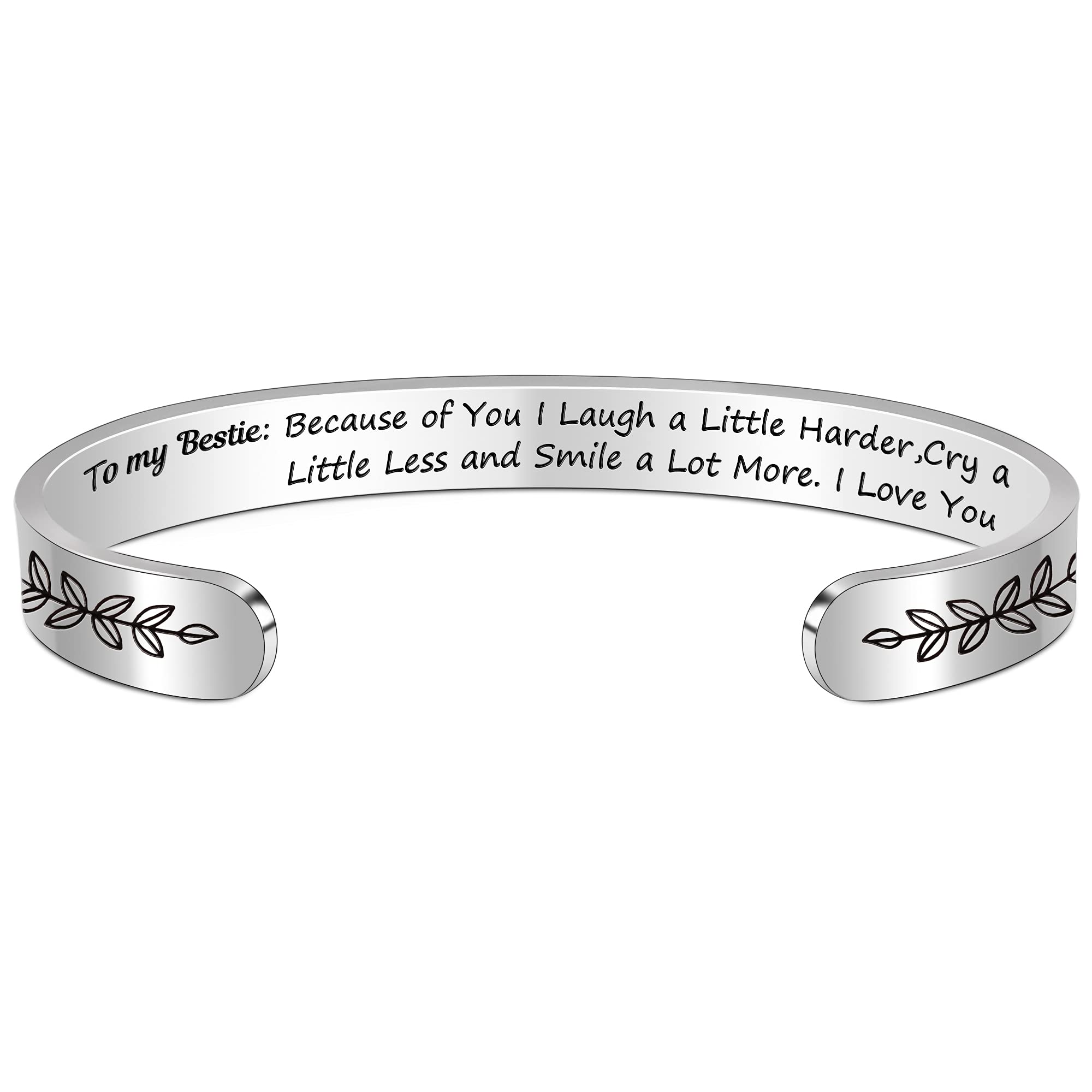 Best Friend Bestie Gifts for Women Friend Bracelet Bff Teen Girl Gifts Gratitude Quotes Engraved Sister Christmas Gift Brithday 