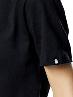 The Souled Store Women Black Solid Oversized T-Shirts Oversized T Shirts for Women Baggy Boyfriend Tshirt Off-Shoulder Loose Fit
