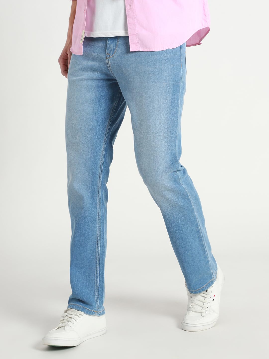 Dennis Lingo Mens | Light Blue | Washed | Mid Rise | Straight | Jeans